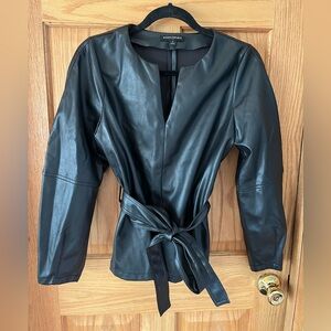 Banana Republic Women's Black Faux Leather Tunic